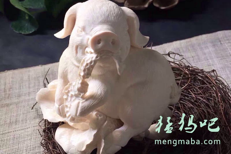 猛犸牙雕，青蓝猛犸吧，郭先东