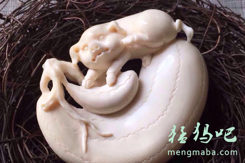 猛犸摆件，青蓝猛犸吧